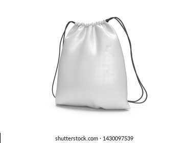 White Backpack Bag Mockup Isolated 3D