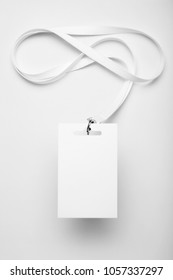 White badge card, staff identity mockup. - Shutterstock ID 1057337297