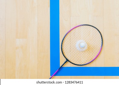 White Badminton Shuttlecock On Hall Floor Stock Photo 1283476411 ...