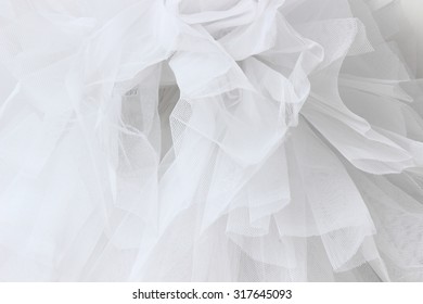 White ballerina tutu skirt background