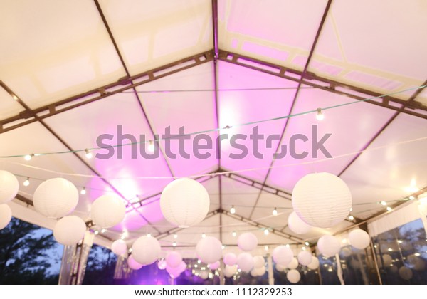 White Balloons On Ceiling Concept Wedding Stock Photo Edit