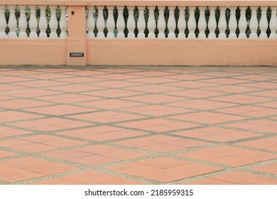 The White Balusters. Abstract Classical Architecture Exterior Fragment