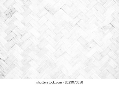 White Bamboo Weave Pattern Texture Background