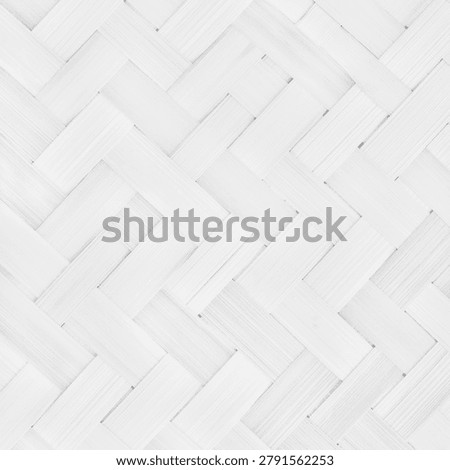 White bamboo weaving pattern, old woven rattan mat texture for background and design art work.