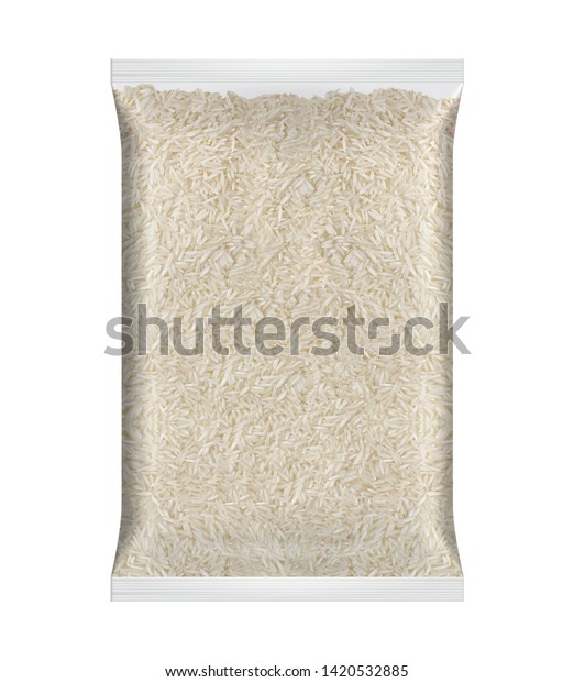 White Basmati Rice Rice Packaging Basmati Stock Photo ...