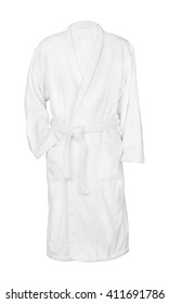 white bathrobe bathrobe. isolated 