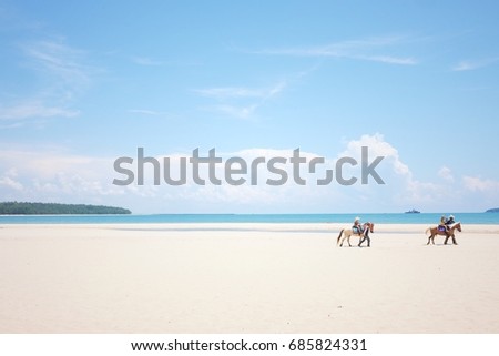 White beach called Simila situated in Hatyai, southern of Thailand