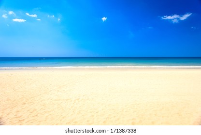 White Beach,  Clear Sea And Blue Sky