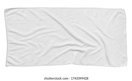 White Beach Towel Isolated White Background