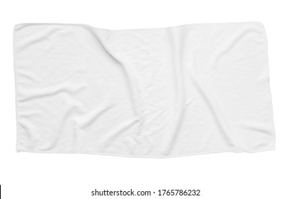 White Beach Towel Isolated White Background