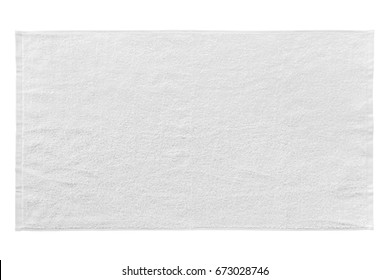 White Beach Towel Isolated On White Background