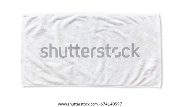 Download White Beach Towel Mock Isolated On Stock Photo Edit Now 674140597