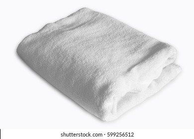 White Beach Towel On White Background