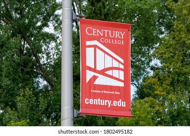 WHITE BEAR LAKE, MN/USA - AUGUST 23, 2020: Century College Campus Banner And Logo.