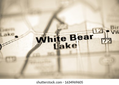 White Bear Lake On A Geographical Map Of USA