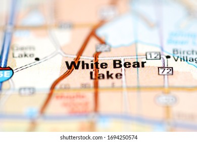 White Bear Lake On A Geographical Map Of USA