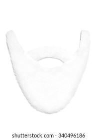 White Beard On A White Background For Design