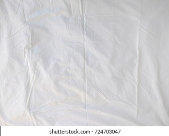 White Bed Cover With Folds