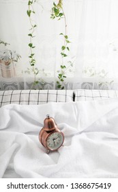 White bed sheets and pillows.