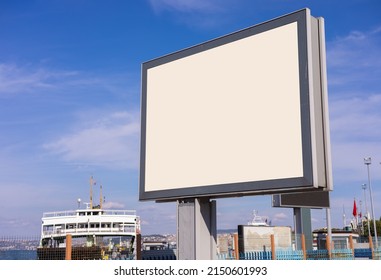 White Billboards Outdoor Advertising Information Boards Stock Photo ...