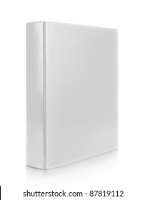 white binder on isolated white background