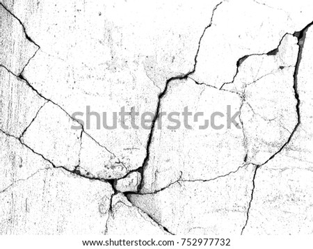 White black grey concrete wall, floor with cracks, texture background
