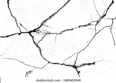 White Black Grey Wall, Floor With Cracks, Texture Background