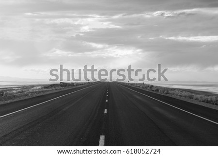 Similar – Image, Stock Photo Open Road in Utah desert
