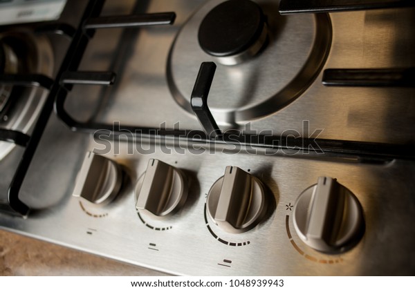 White Black Switch On Electric Stove Stock Photo Edit Now 1048939943