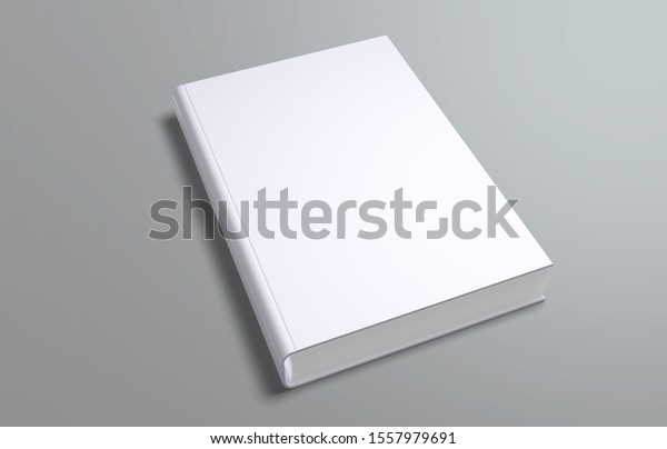 White Blank Book Cover Template Psd Stok Fotoğrafı (Şimdi Düzenle