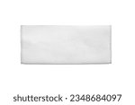 White blank clothing tag label isolated on white background