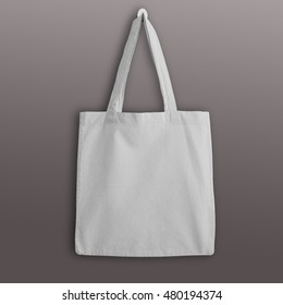 White Blank Cotton Eco Tote Bag, Design Mockup. Handmade Shopping Bags.