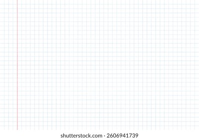 White blank notebook sheet with grid