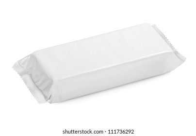 white blank package on white background