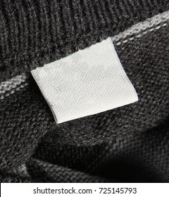 White Blank Tag On Woven Lining