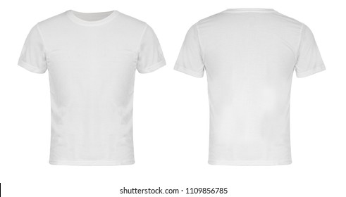 White Blank  T-shirt Front and Back