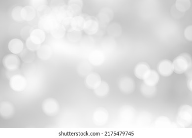 WHITE BOKEH BACKGROUND, SILVER GLOWING CIRLCE BACKDROP, SOFT CHRISTMAS OR FESTIVE DESIGN, SHINY SPARKLING LIGHTS BACKDROP BACKGROUNDS