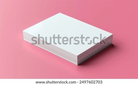 A white book with pink background. The book is empty and has no writing on it. The pink background gives the image a soft and calming mood