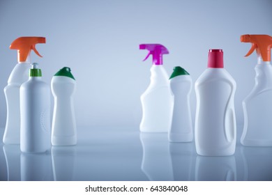 White Bottles House Cleaning Products On Stock Photo (Edit Now) 643840105