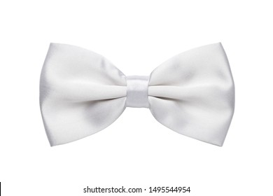 White Bow Tie Isolated On White Background