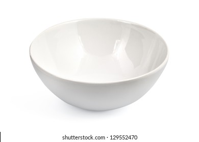 White Bowl Isolated