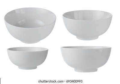 White Bowl Isolated