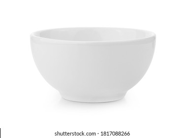 White Bowl Isolated On White Background.