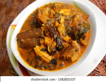 White Bowl Nigerian Ogbono Soup Served Stock Photo (Edit Now) 1582831537