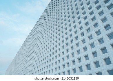 White box architecture with sky