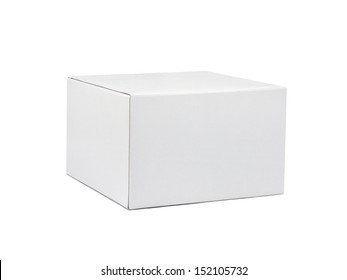 White Box Isolated On White Background
