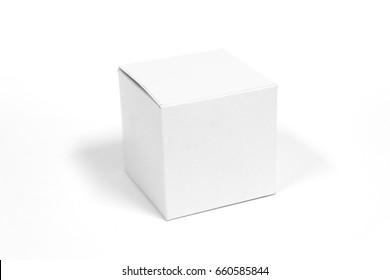 White box on white background, Original box for oil filter, Isolated. - Shutterstock ID 660585844