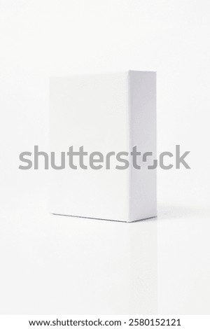 White box on white background, white packaging