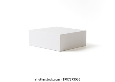 White Box Product Stage On Pink Background