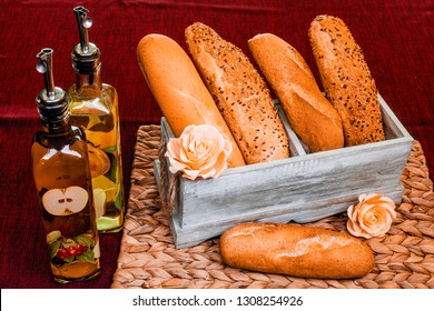 White bread in the basket